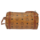 MCM Logogram Vicetos Shoulder Bag PVC Leather Brown Gold Auth BA2990-3