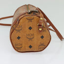 MCM Logogram Vicetos Shoulder Bag PVC Leather Brown Gold Auth BA2990-4