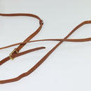 MCM Logogram Vicetos Shoulder Bag PVC Leather Brown Gold Auth BA2990-7