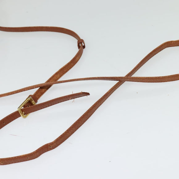 MCM Logogram Vicetos Shoulder Bag PVC Leather Brown Gold Auth BA2990