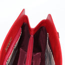 BURBERRY Hand Bag Leather Red Gold Auth BA2993V-17