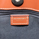 BURBERRY Nova Check Hand Bag PVC Beige Gold Auth BA2995V-14