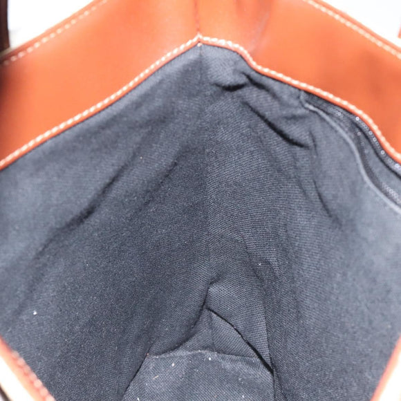 BURBERRY Nova Check Hand Bag PVC Beige Gold Auth BA2995V