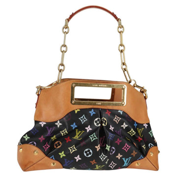 LOUIS VUITTON Monogram Multicolor Judy MM Bag 2Way Black M40256 LV Auth BA3006V