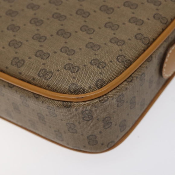 GUCCI Micro GG Supreme Shoulder Bag PVC Beige Gold 007 904 0095 Auth BA3014
