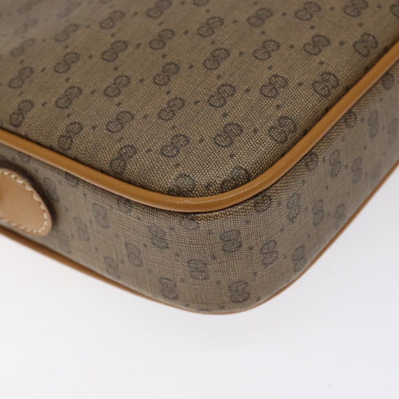 GUCCI Micro GG Supreme Shoulder Bag PVC Beige Gold 007 904 0095 Auth BA3014