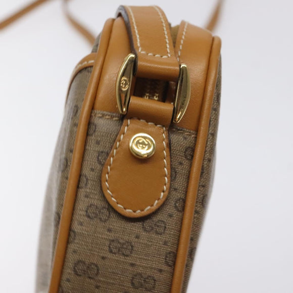 GUCCI Micro GG Supreme Shoulder Bag PVC Beige Gold 007 904 0095 Auth BA3014