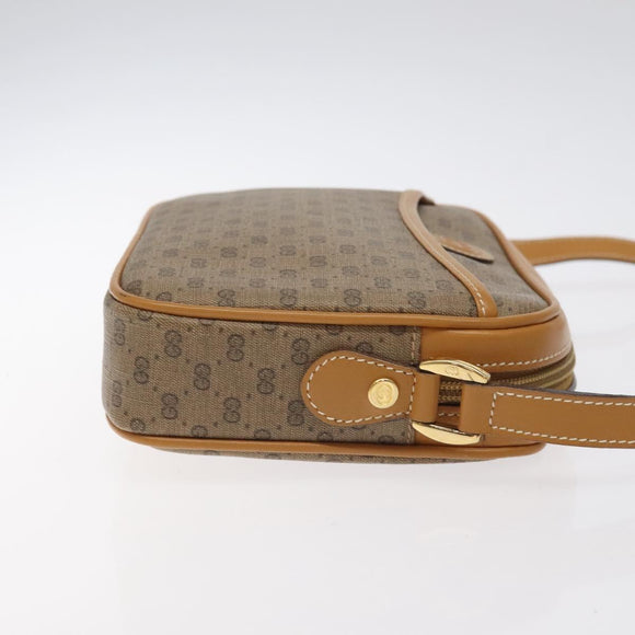 GUCCI Micro GG Supreme Shoulder Bag PVC Beige Gold 007 904 0095 Auth BA3014