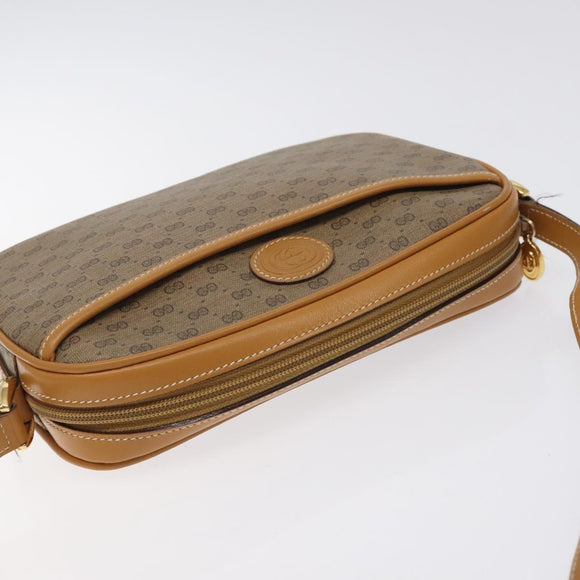 GUCCI Micro GG Supreme Shoulder Bag PVC Beige Gold 007 904 0095 Auth BA3014