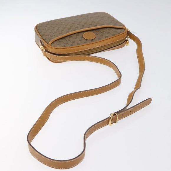 GUCCI Micro GG Supreme Shoulder Bag PVC Beige Gold 007 904 0095 Auth BA3014