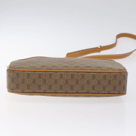 GUCCI Micro GG Supreme Shoulder Bag PVC Beige Gold 007 904 0095 Auth BA3014