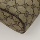 GUCCI GG Supreme Web Sherry Line Clutch Bag PVC Beige 63 01 012 Auth BA3015-10