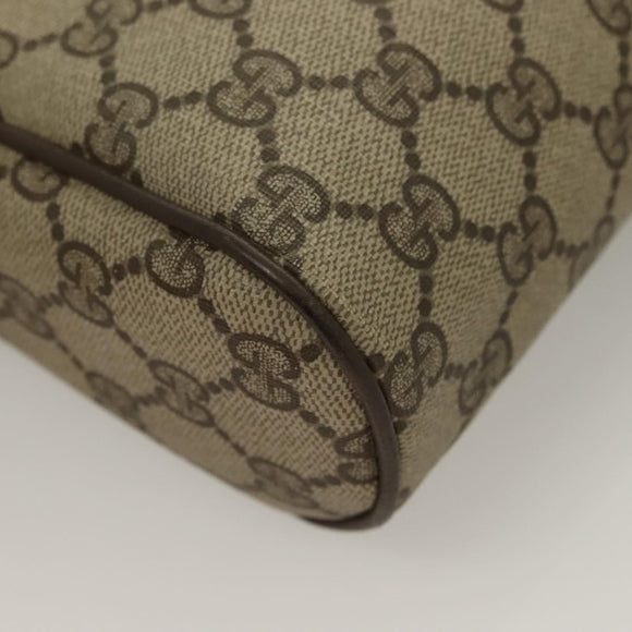 GUCCI GG Supreme Web Sherry Line Clutch Bag PVC Beige 63 01 012 Auth BA3015