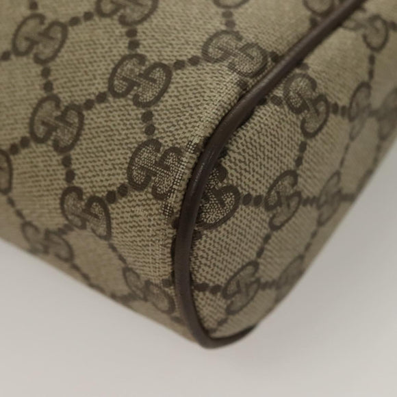 GUCCI GG Supreme Web Sherry Line Clutch Bag PVC Beige 63 01 012 Auth BA3015