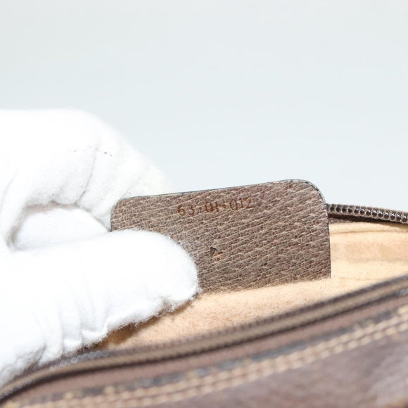 GUCCI GG Supreme Web Sherry Line Clutch Bag PVC Beige 63 01 012 Auth BA3015