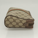 GUCCI GG Supreme Web Sherry Line Clutch Bag PVC Beige 63 01 012 Auth BA3015-4