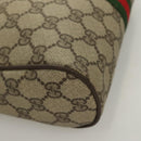 GUCCI GG Supreme Web Sherry Line Clutch Bag PVC Beige 63 01 012 Auth BA3015-8