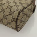 GUCCI GG Supreme Web Sherry Line Clutch Bag PVC Beige 63 01 012 Auth BA3015-9