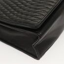 BALLY Chain Shoulder Bag Leather Black Gold Auth BA3019-14