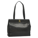 Salvatore Ferragamo Vala Tote Bag Leather Navy Gold Auth BA3020-1