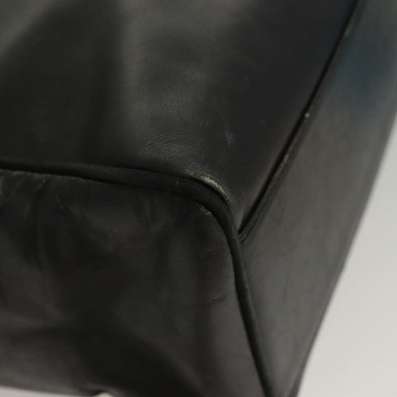 Salvatore Ferragamo Vala Tote Bag Leather Navy Gold Auth BA3020