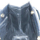 Salvatore Ferragamo Vala Tote Bag Leather Navy Gold Auth BA3020-17