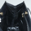 Salvatore Ferragamo Vala Tote Bag Leather Navy Gold Auth BA3020-19