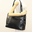 Salvatore Ferragamo Vala Tote Bag Leather Navy Gold Auth BA3020-21