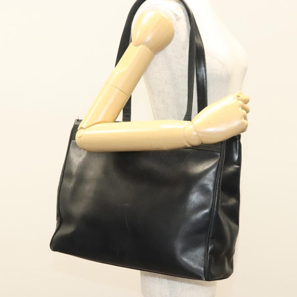 Salvatore Ferragamo Vala Tote Bag Leather Navy Gold Auth BA3020