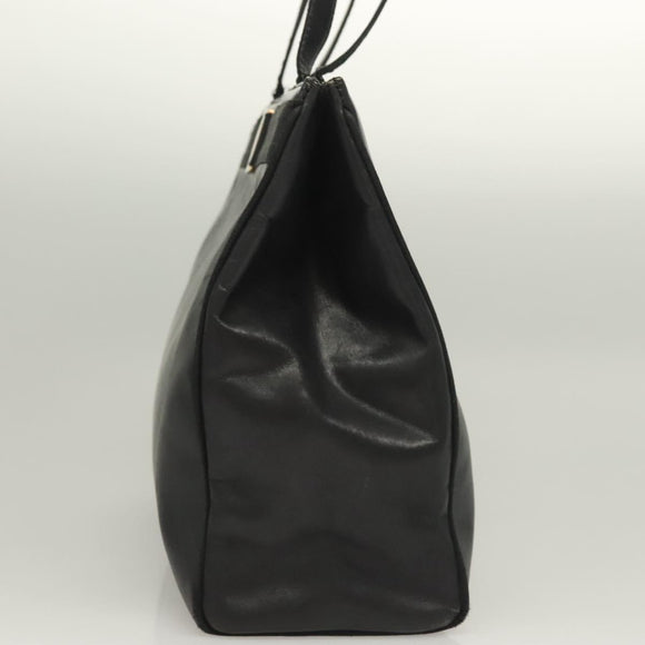 Salvatore Ferragamo Vala Tote Bag Leather Navy Gold Auth BA3020