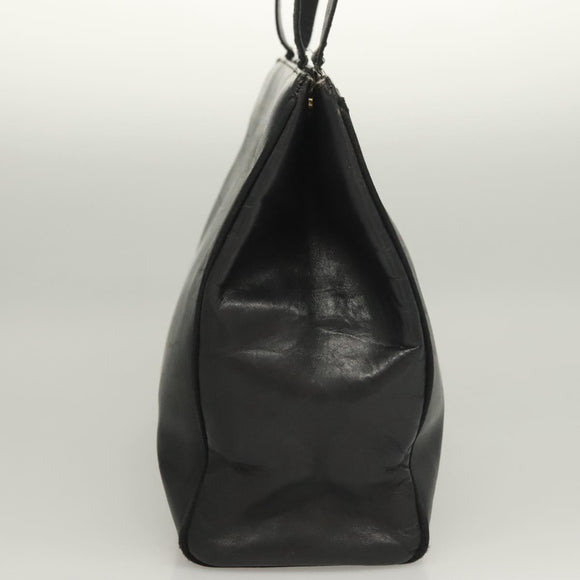 Salvatore Ferragamo Vala Tote Bag Leather Navy Gold Auth BA3020