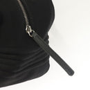 CHANEL Chain Shoulder Bag Cotton Black Silver CC Auth BA3021-10