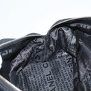 CHANEL Chain Shoulder Bag Cotton Black Silver CC Auth BA3021-19