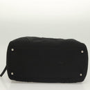 CHANEL Chain Shoulder Bag Cotton Black Silver CC Auth BA3021-5