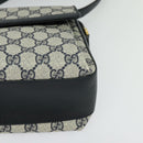 GUCCI GG Supreme Sherry Line Shoulder Bag PVC Navy Gold 904 02 084 Auth BA3022-15