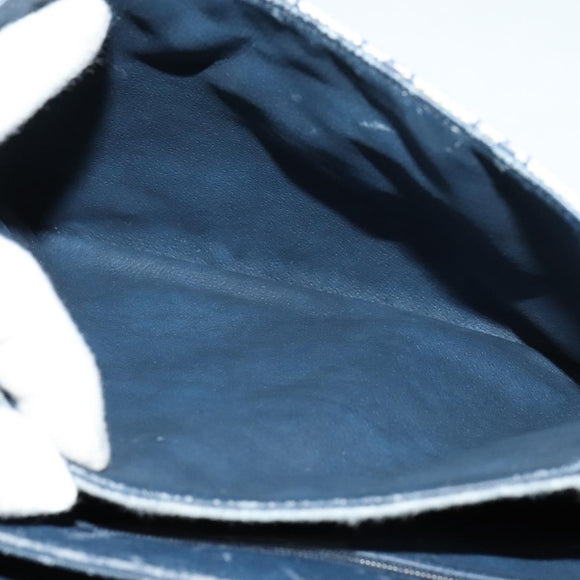 GUCCI GG Supreme Sherry Line Shoulder Bag PVC Navy Gold 904 02 084 Auth BA3022