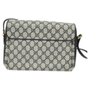 GUCCI GG Supreme Sherry Line Shoulder Bag PVC Navy Gold 904 02 084 Auth BA3022-2