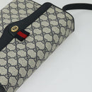 GUCCI GG Supreme Sherry Line Shoulder Bag PVC Navy Gold 904 02 084 Auth BA3022-6