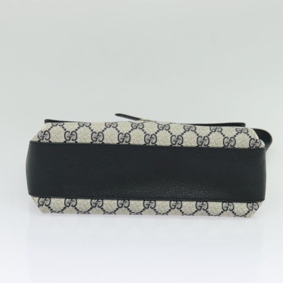 GUCCI GG Supreme Sherry Line Shoulder Bag PVC Navy Gold 904 02 084 Auth BA3022