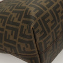 FENDI Zucca Canvas Tote Bag PVC Brown Black Auth BA3024-8