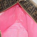 FENDI Zucca Canvas Tote Bag PVC Brown Black Auth BA3024-20