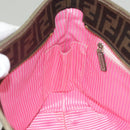 FENDI Zucca Canvas Tote Bag PVC Brown Black Auth BA3024-21