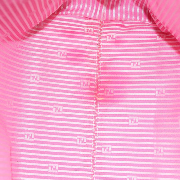 FENDI Zucca Canvas Tote Bag PVC Brown Black Auth BA3024