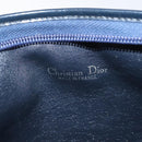 Christian Dior Trotter Canvas Shoulder Bag Navy Gold Auth BA3029-16