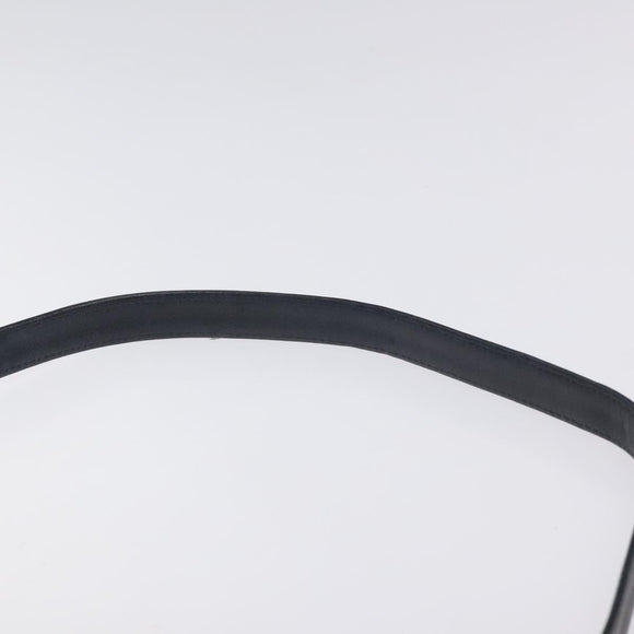 Christian Dior Trotter Canvas Shoulder Bag Navy Gold Auth BA3029