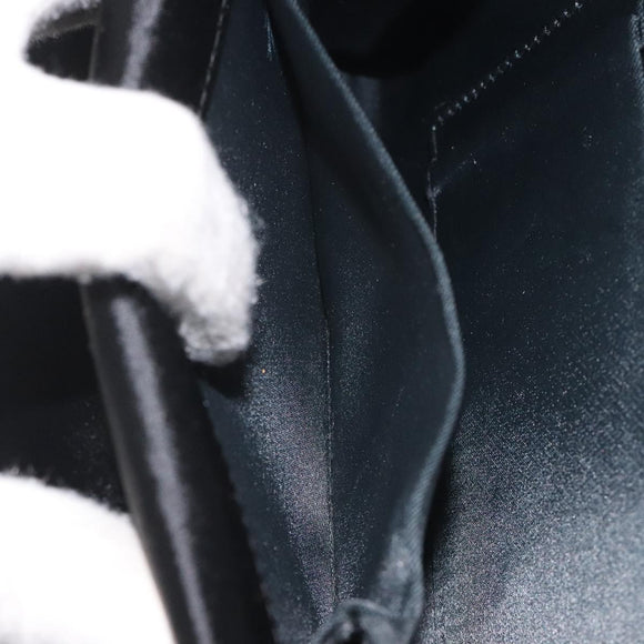 GUCCI Shoulder Bag Velor Black Gold Auth BA3030