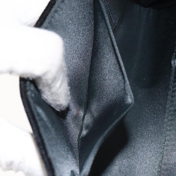 GUCCI Shoulder Bag Velor Black Gold Auth BA3030