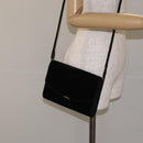 GUCCI Shoulder Bag Velor Black Gold Auth BA3030-22