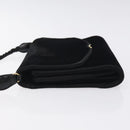 GUCCI Shoulder Bag Velor Black Gold Auth BA3030-4