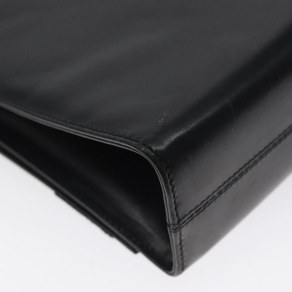 Salvatore Ferragamo Vala Shoulder Bag Leather Black Gold Auth BA3031